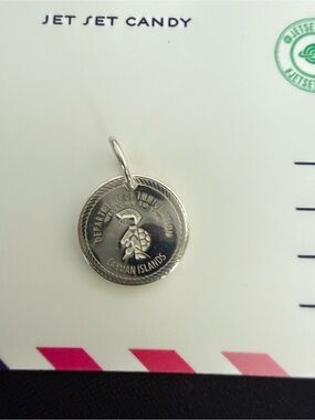 Silver Cayman Islands Passport Stamp Charm Jet Set Candy